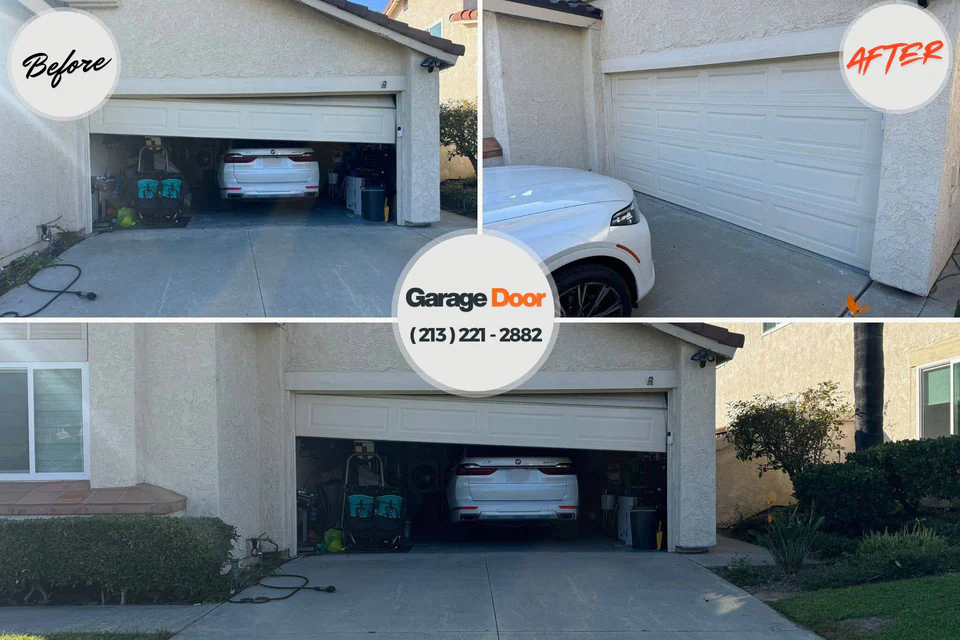 Before and after: garage door repair North Wales, PA